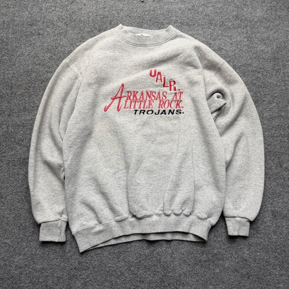 Vtg 90s logo athletic UALR trojans crewneck‎ size men's medium